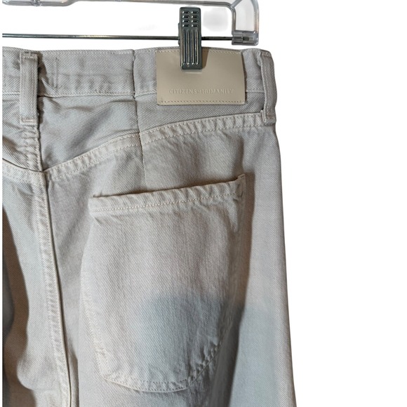 CITIZENS OF HUMANITY Horseshoe Jeans Gray Light Wash Distressed 28 Wide Leg - Picture 6 of 11